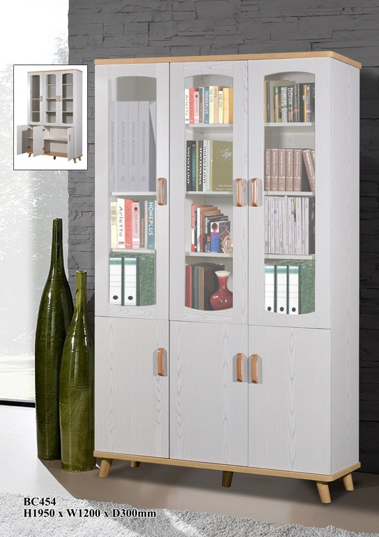 SH8013-3 DOOR BOOK CABINET 
